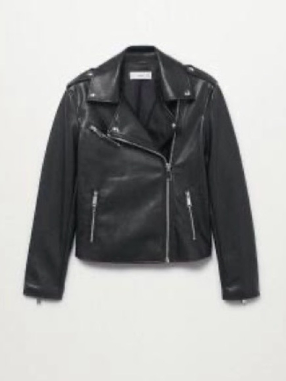 MANGO Faux-Leather Biker Jacket
